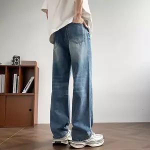 캐주얼 여름 남자일자청바지 스트레이트 배기 청바지 ible2