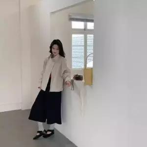 차이나 칼라 야구 점퍼 봄가을 로맨틱 데일리 아우터 여성용 캐주얼 DUCHI1