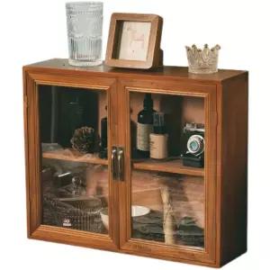 레트로 원목 장식장 미니 소품 수납 엔틱 선반