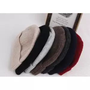 울 어두운컬러 짧은 숏비니 레옹비니 무지 니트모자 알바룩 방한모