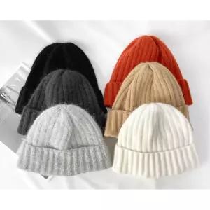 왕골지 앙고라 니트 비니 모자 여성 여자 후리스 스키장 기본 대두 울