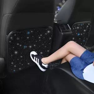 피라도르 스파클링 다이아몬드 자동차 킥 매트 뒷좌석 보호 귀여운 먼지 진흙으로부터 블링 크리스탈