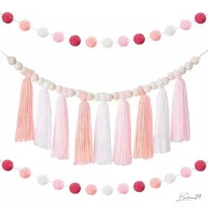 파티 구슬 태슬 핑크 캠핑 기념일 브라이덜샤워 행사용 크리스마스 돌잔치