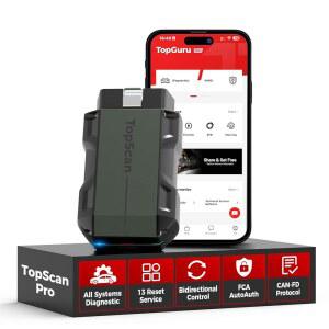 TOPDON TopScan Pro, iOS 및 Android용 OBD2 스캐너 블루투스, 모든 차량용 진단 스캔 도구, 리셋 스캐너가 있는 카 코드 리더, 13개 이상의 서비스, 업그레이드된 버전의 Lite