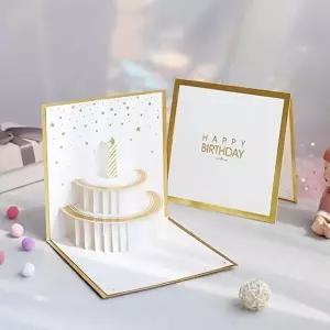 감사카드 금장 3D 생일축하카드 입체카드 파티 팝업 기념일 케