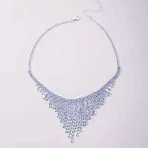 목걸이 초커 파티 드레스 큐빅 공연 드롭 블링
