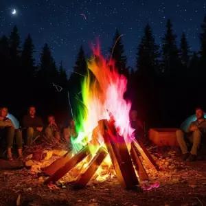 놀이용품 캠프파이어용 불멍가루 무지개 캠핑 30g