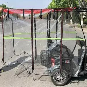 전동 스쿠터 투명 천막 레인커튼 오토바이 가죽