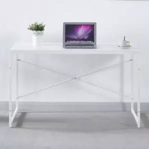 학생책상 베이직 일자형 테이블 책상 화이트 1600x600