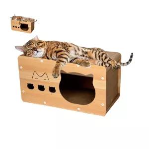 박스집 고양이 스크래쳐 하우스 숨숨집 냥이집 반려동물 삼각