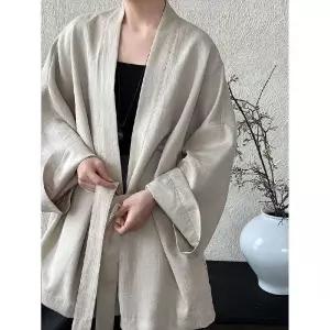 모직 봄 코트 여자봄가디건 코듀로이 크로스 재킷 체크 배색 쇼트 가디건 ible1