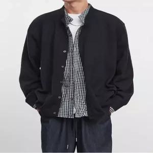 니트 가을 남자하프코트 바람막이 체크 카디건 재킷 ible3