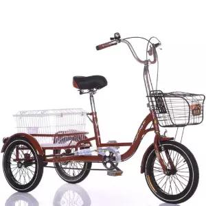 성인 세발 자전거 어른 경량 바구니 장보기 삼발이