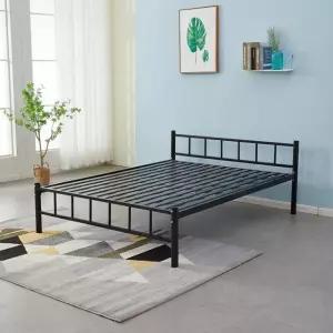 자취생 침대프레임 철제 원룸 패브릭 깔판 블랙 매트리스 받침