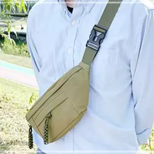 가방 힙색 여행 핸드폰 크로스 베이지 소지품 허리 PWFEA174