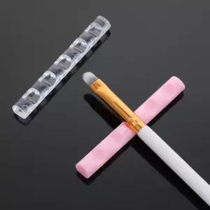 트웨루나 2 PCS 아크릴 네일 아트 브러시 홀더 스탠드 테크용 투명 드로잉 펜용 크리스탈 바 매니큐어 조각