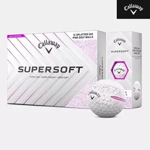 [캘러웨이]2025 캘러웨이 슈퍼소프트 스플래터 골프볼 남여공용  핑크  2피스 12알