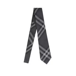 [버버리] 체크 실크 타이 차콜 8092950 154995055