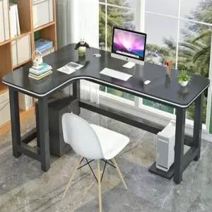 모서리 책상 코너 스틸프레임 심플한 데스크 사무실 서재 인테리어 학생용 컴팩트