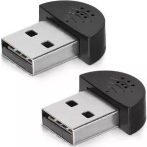 KISEER 2Pcs USB 2.0 미니 마이크 노트북/데스크탑 PC 플러그 앤 플레이 스카이프 MSN 야후 레코딩 유튜브
