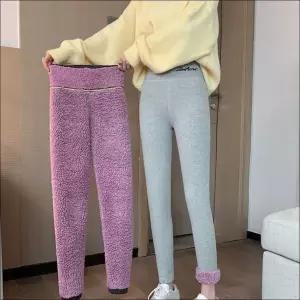 여자 겨울 안감 레깅스 퍼 하이웨이스트 기모