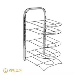 리빙코아 사각 후라이팬 정리대 5단