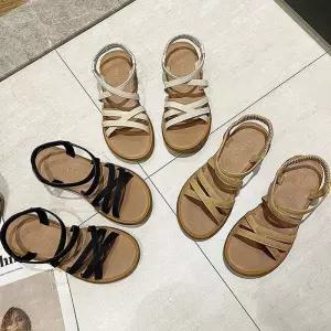 여성 발편한 끈샌들 여름 원피스 반바지 코디 샌들