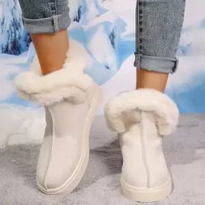 여성 기모 플랫 빅사이즈 라운드 미들부츠 여름용 원픽2