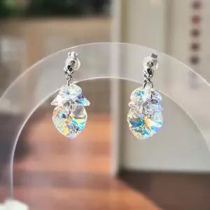 오스트리아 하트 크리스탈 스테인레스 스틸 포스트 여성패션 알러지방지 귀걸이 센스있는코디