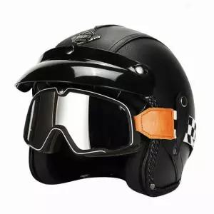 오토바이 헬멧 클래식 크루저 할리 탄소섬유 경량 레트로 바이커