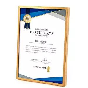 [RIZPICK]a4 상장 액자 수료증 자격증 메탈 스탠드형