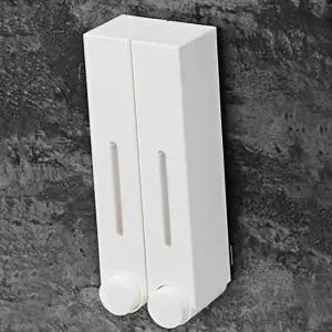 [RIZPICK]벽걸이형 물비누디스펜서 2구 화이트 벽걸이샴푸