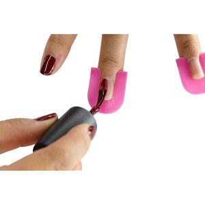 크리 네일 폴리시 스텐실 - 네일 및 프렌치 팁 스트립 페인팅을 위한 재사용 가능한 네일 홀더 - 젤 페인트, 데칼용 방수 네일 가드 어플리케이터 및 셰이퍼 - 10 사이즈, 26피스