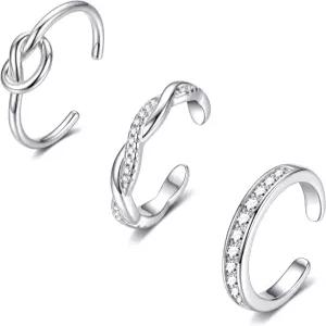 리타흐 925 스털링 실버 도금 미니멀리스트 토링 세트 14K 골드 심플 오픈 조절 가능한 밴드 여름용 비치