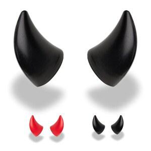 헬멧용 헬멧 플레어 소프트티즈 데빌 혼 | 미국산 | 자전거 헬멧, 스키 헬멧 및 에어소프트 헬멧용 폼 헬멧 액세서리 | 필 앤 스틱 | 페어 (헬멧 미포함)