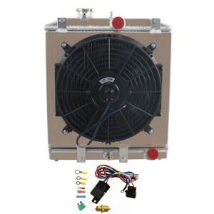 알로이웍스 4열 코어 올 알루미늄 라디에이터 + 팬 슈라우드 + 1992-2000 혼다 시빅 CRX EK /DEL SOL /INTEGRA B16 B18 D15 D16용 릴레이