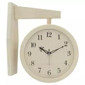 [RIZPICK]양면 시계 벽시계 인테리어 국산 원목 BTP-9910