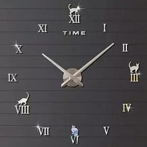 [RIZPICK]사무실 거실 DIY 무소음 로마숫자 고양이 벽시계 GWM 벽걸이시계