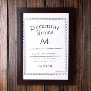 [RIZPICK]자격증 특허증 슬림 허가증 상장 액자 A4 다크브 GWM 포토테이블액자