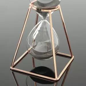 [RIZPICK]유리 30분 사우나 로즈골드 메탈 모래시계