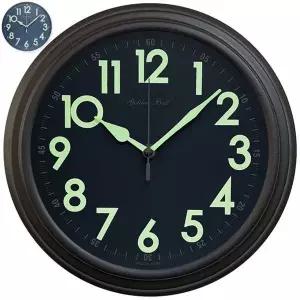 [RIZPICK]GPM4696 야광 무소음 메탈 벽시계 25cm 블랙 제조한국