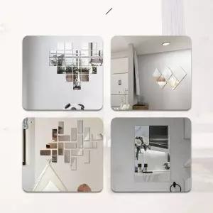 HWA 안전한 아크릴 벽부착 거울 60x60cm 거울스티커