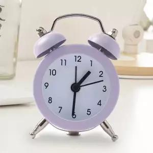 [RIZPICK]퍼플 탁상시계 자명종시계 건전지시계 소형시계