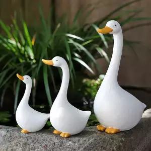 가족 오리 3종 세트 거실 인테리어 테이블 미니어처 소품