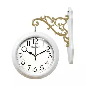 GPM2243 순수 무소음 양면 벽시계 화이트 제조한국