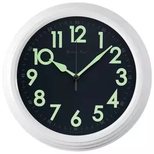 [RIZPICK]GPM5248 야광 볼록 메탈 무소음 벽시계 25cm 화이트