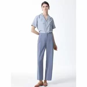 [하프클럽/쉬즈미스]와이드 밴딩 턱 팬츠