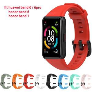 화웨이 밴드 6 6Pro 명예 7 6용 스포츠 실리콘 시계 스마트워치 스트랩