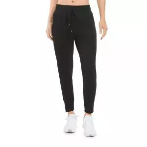 Danskin 여성용 소프트 터치 조거 팬츠 블랙 솔트 미디엄 [호환]