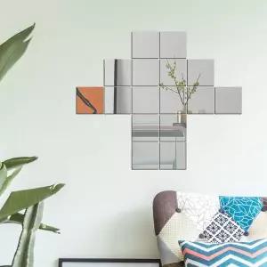 붙이는 벽면거울 플라스틱 미러타일 아크릴 사각 스티커안전거울